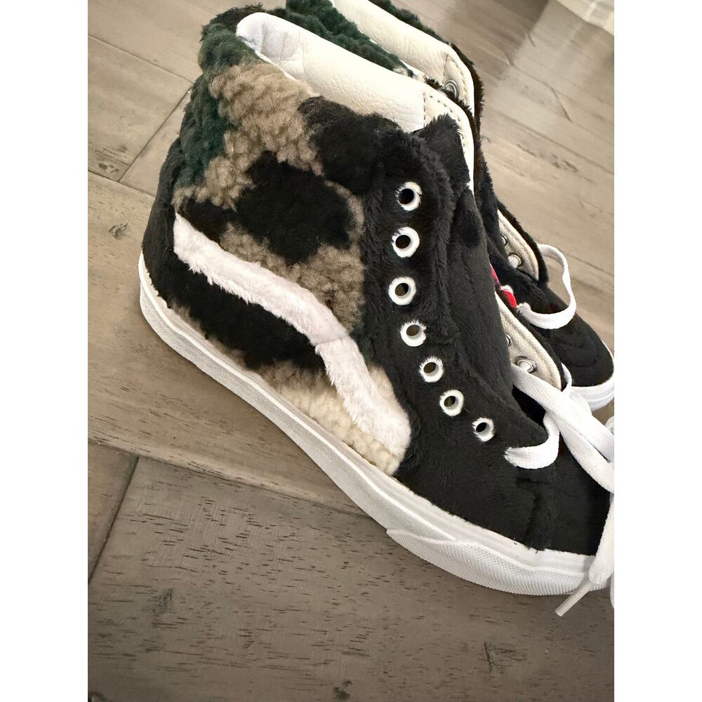 New vans SK8 camo Sherpa sneakers womens sz 6 - Picture 4 of 9